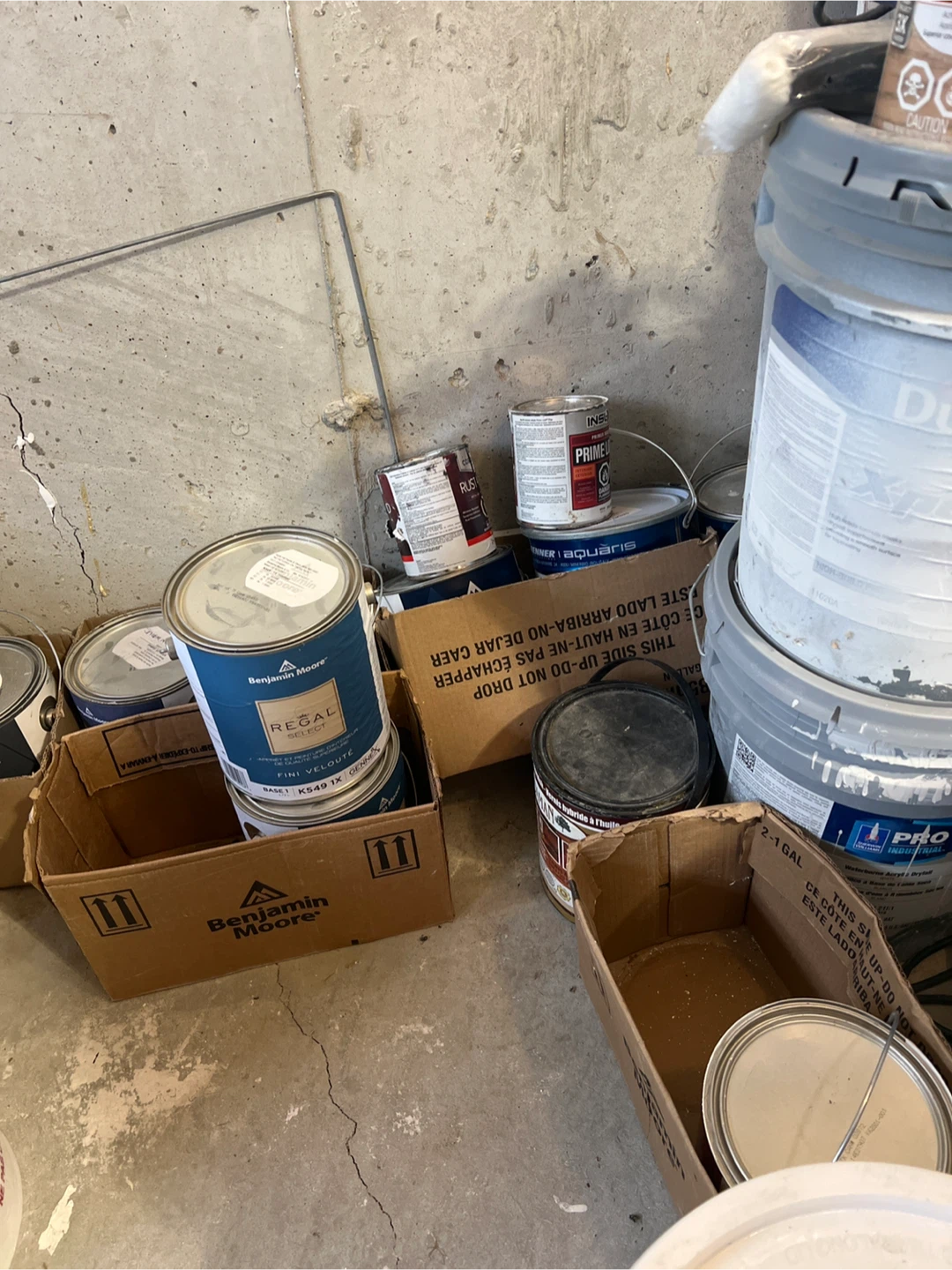 Assorted Benjamin Moore Paint and Primer Cans - photo 3