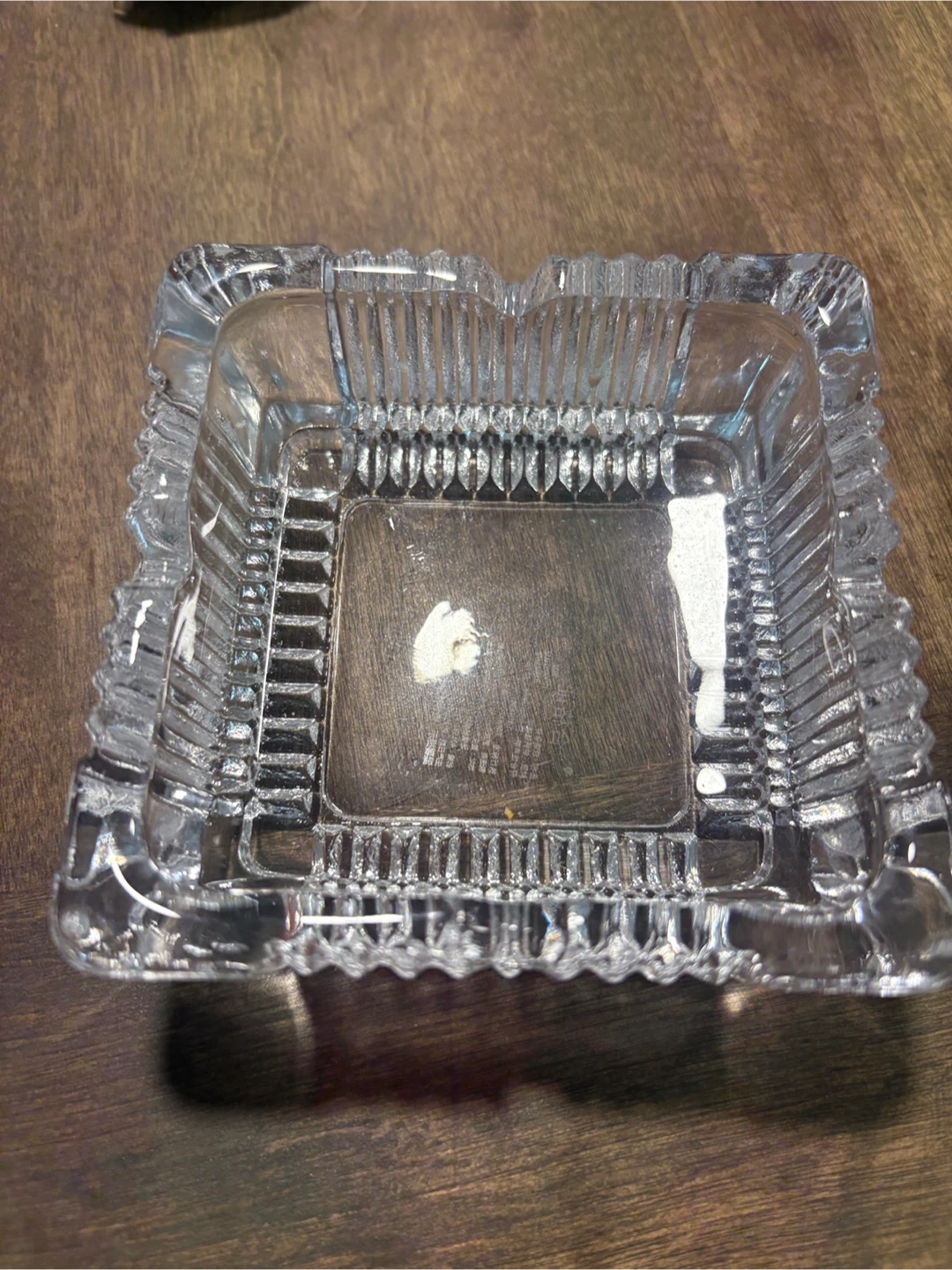 Clear Glass Square Ashtray