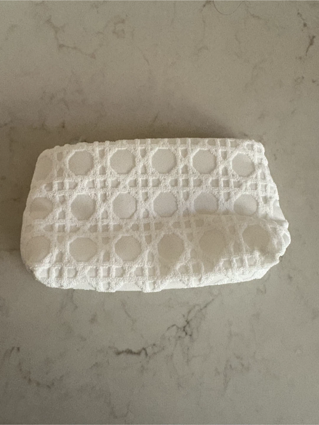 Dior White Cannage Makeup Pouch - photo 2