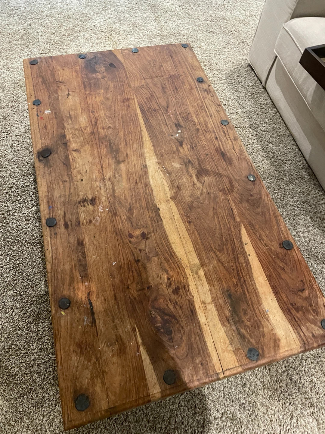 Rustic Solid Wood Coffee Table - photo 2