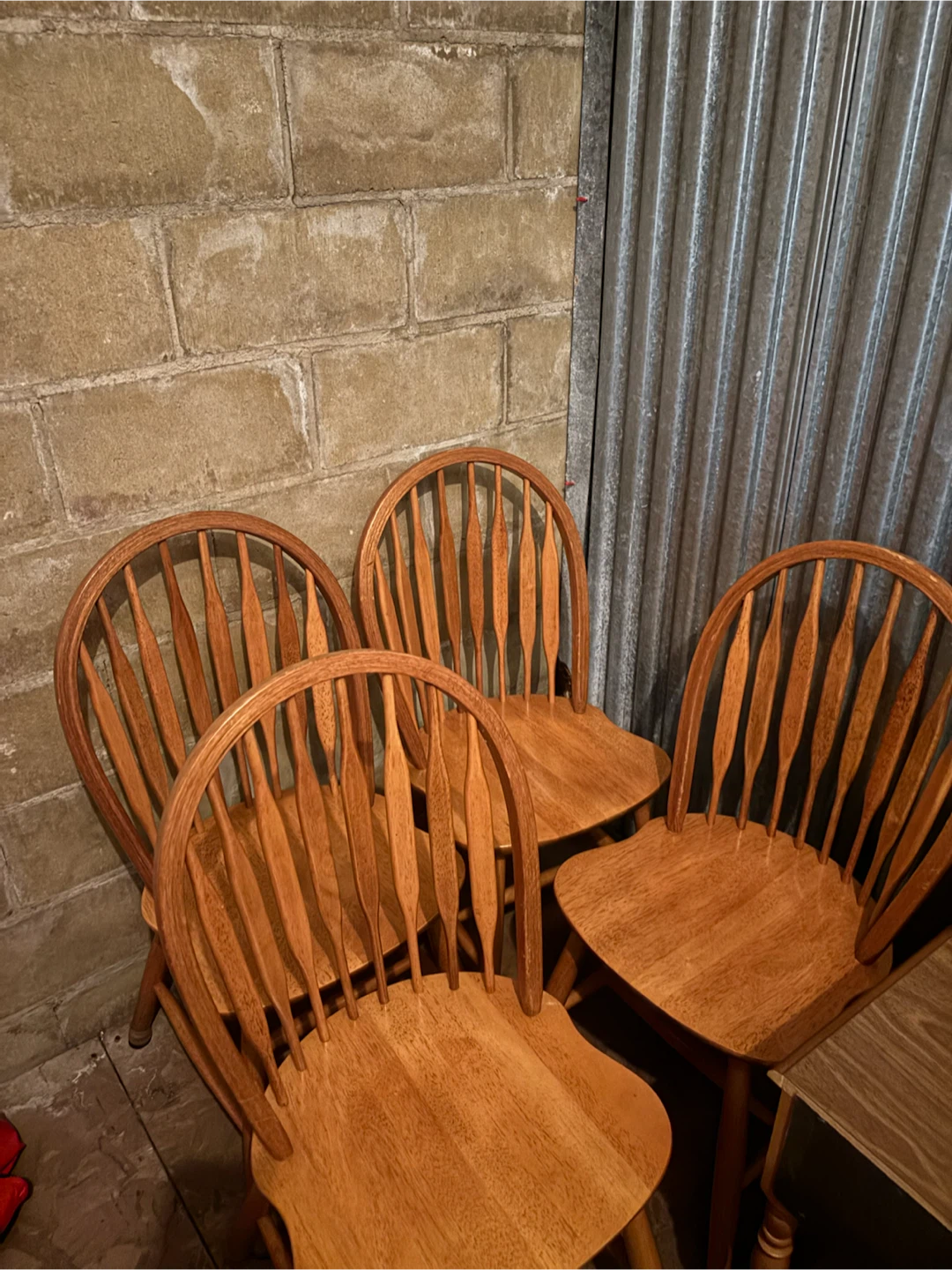 Wood Dining Table and Four Chairs