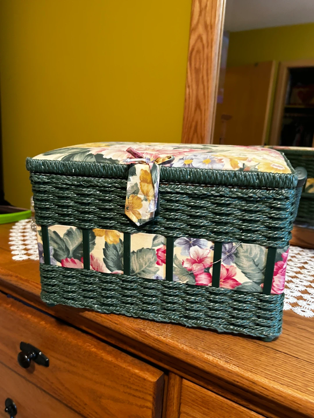 Floral Woven Storage Box