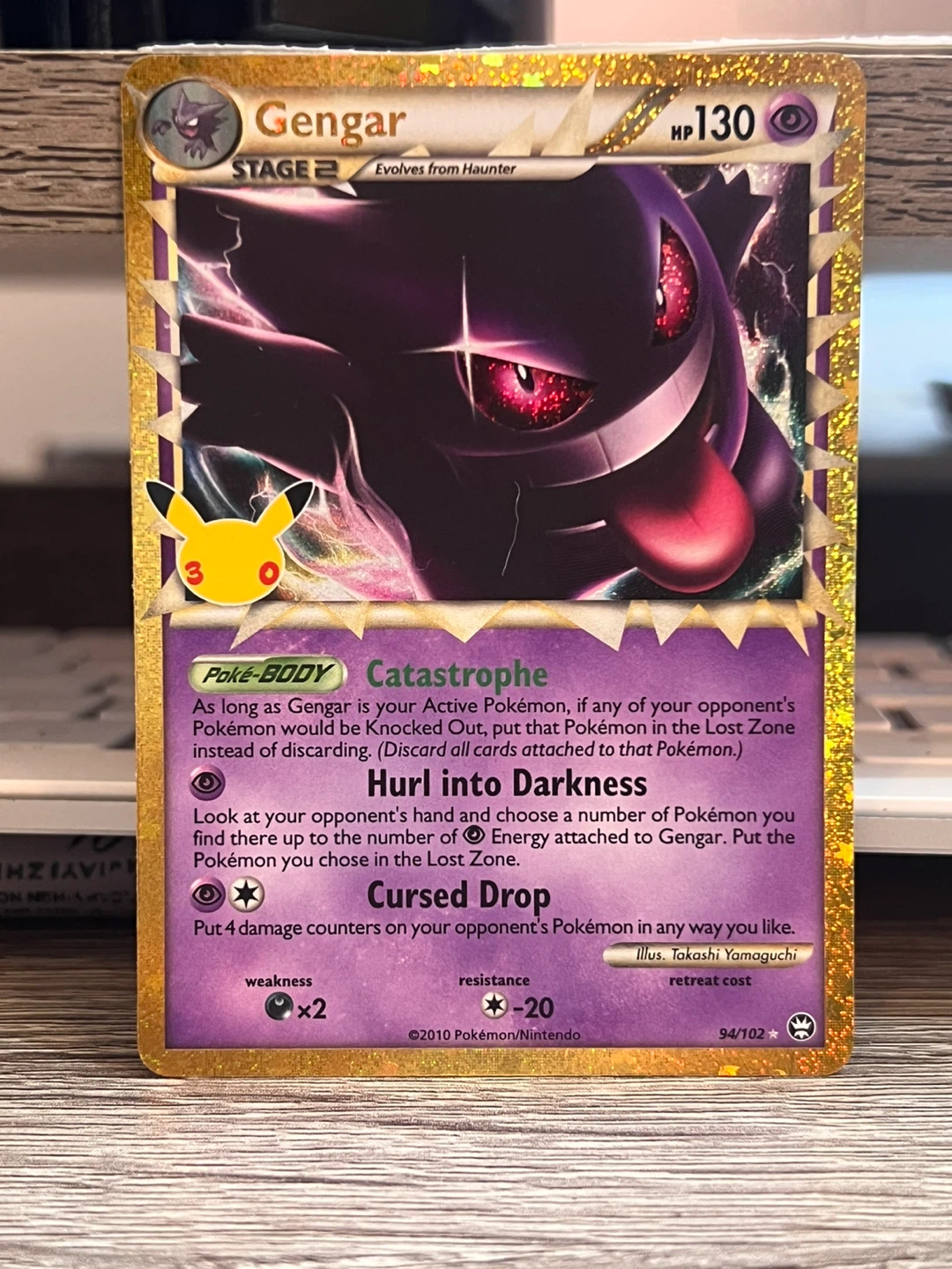 Gengar 25th Anniversary Celebration Pokémon Card