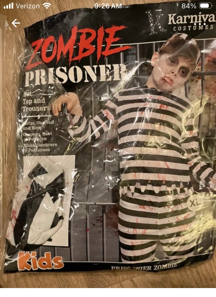 Halloween Costumes Zombie Prisoner Kids Costume