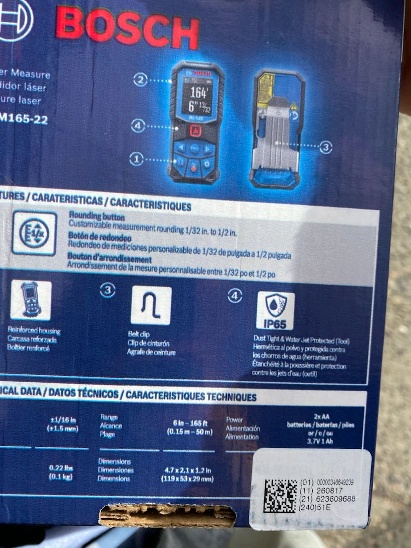 Bosch Blaze GLM 165-22 Laser Measure brand new - photo 3