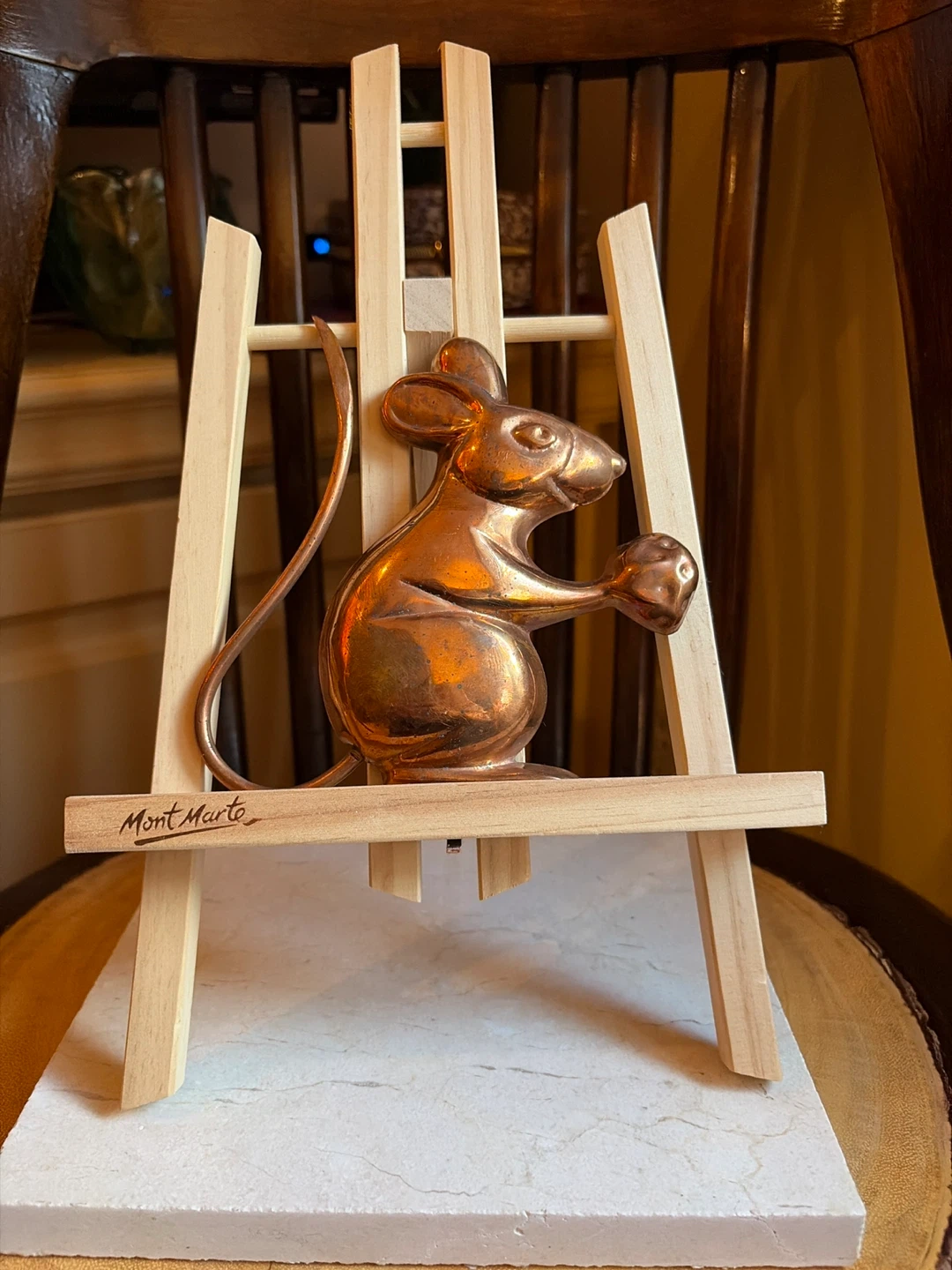 Vintage Copper Mouse Wall Hanging