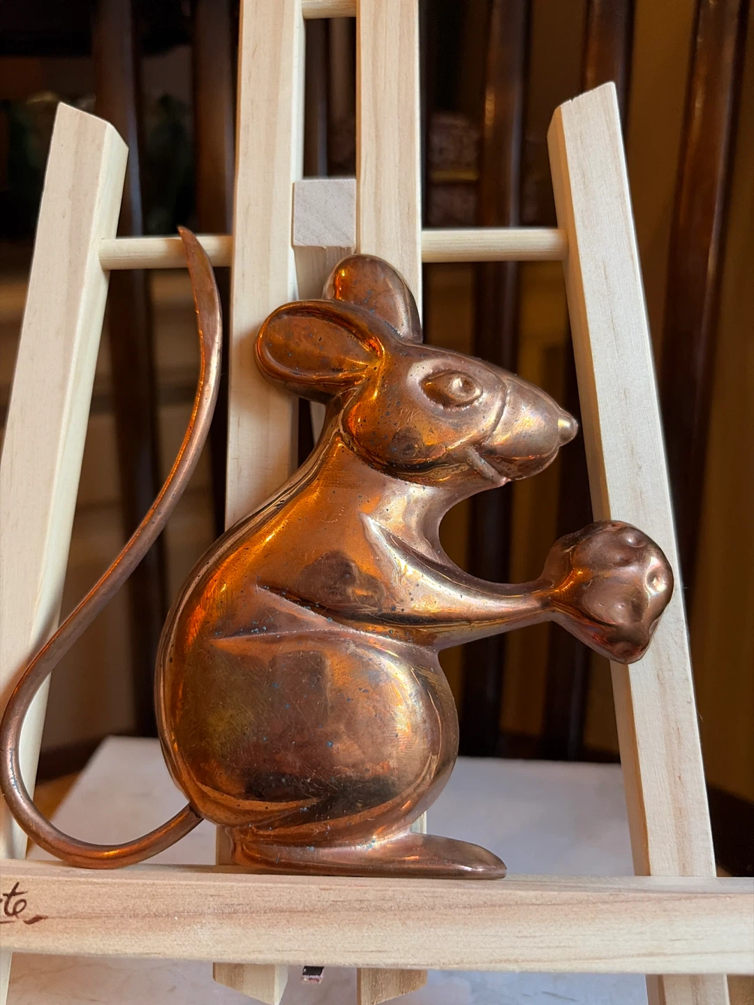 Vintage Copper Mouse Wall Hanging - photo 2