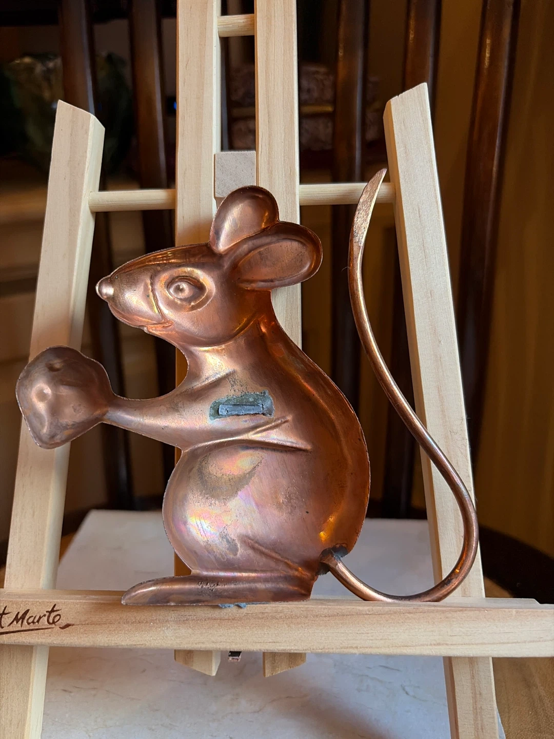 Vintage Copper Mouse Wall Hanging - photo 3