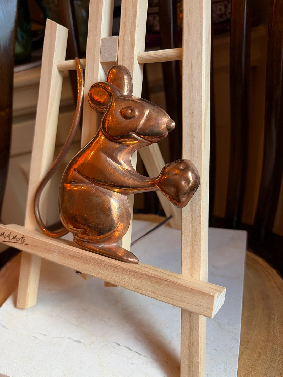 Vintage Copper Mouse Wall Hanging - photo 4