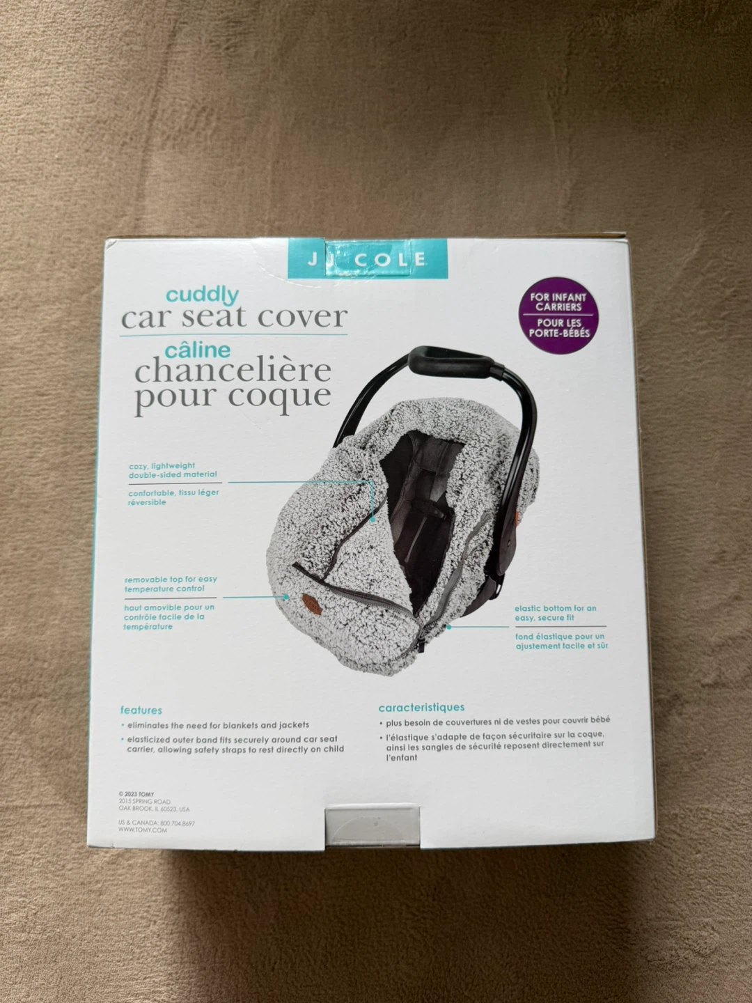 JJ Cole Cuddly Infant Car Seat Cover – Grey - photo 2