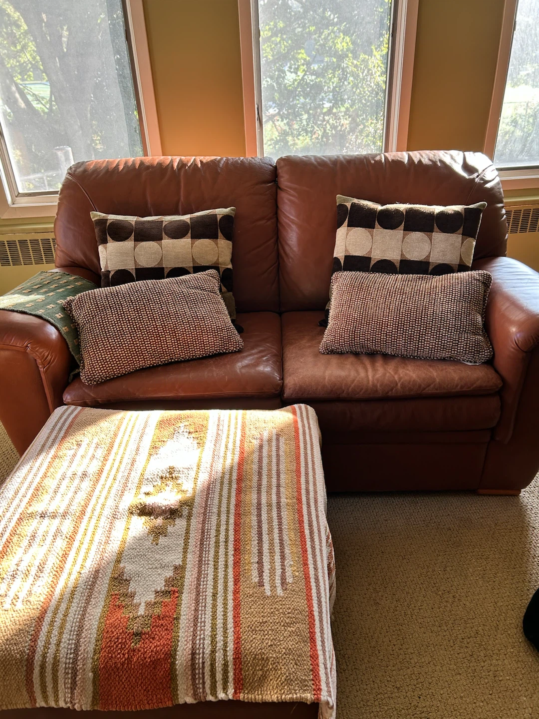 Brown Leather Sofa
