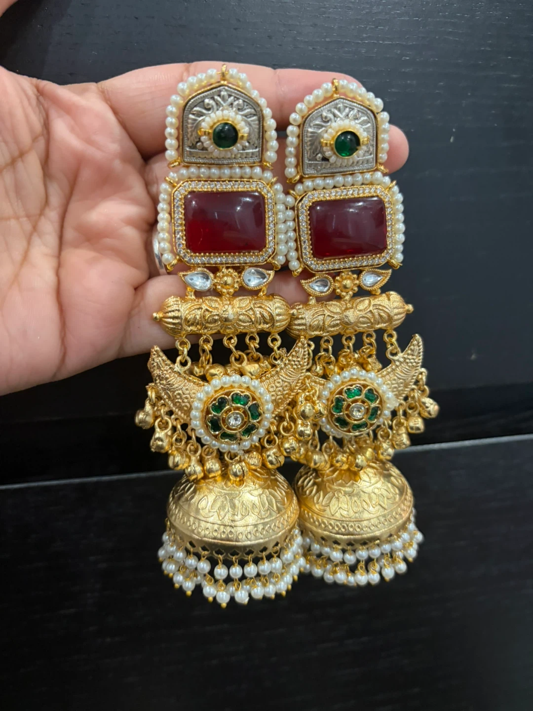 Traditional Indian Jhumka Earrings - photo 2