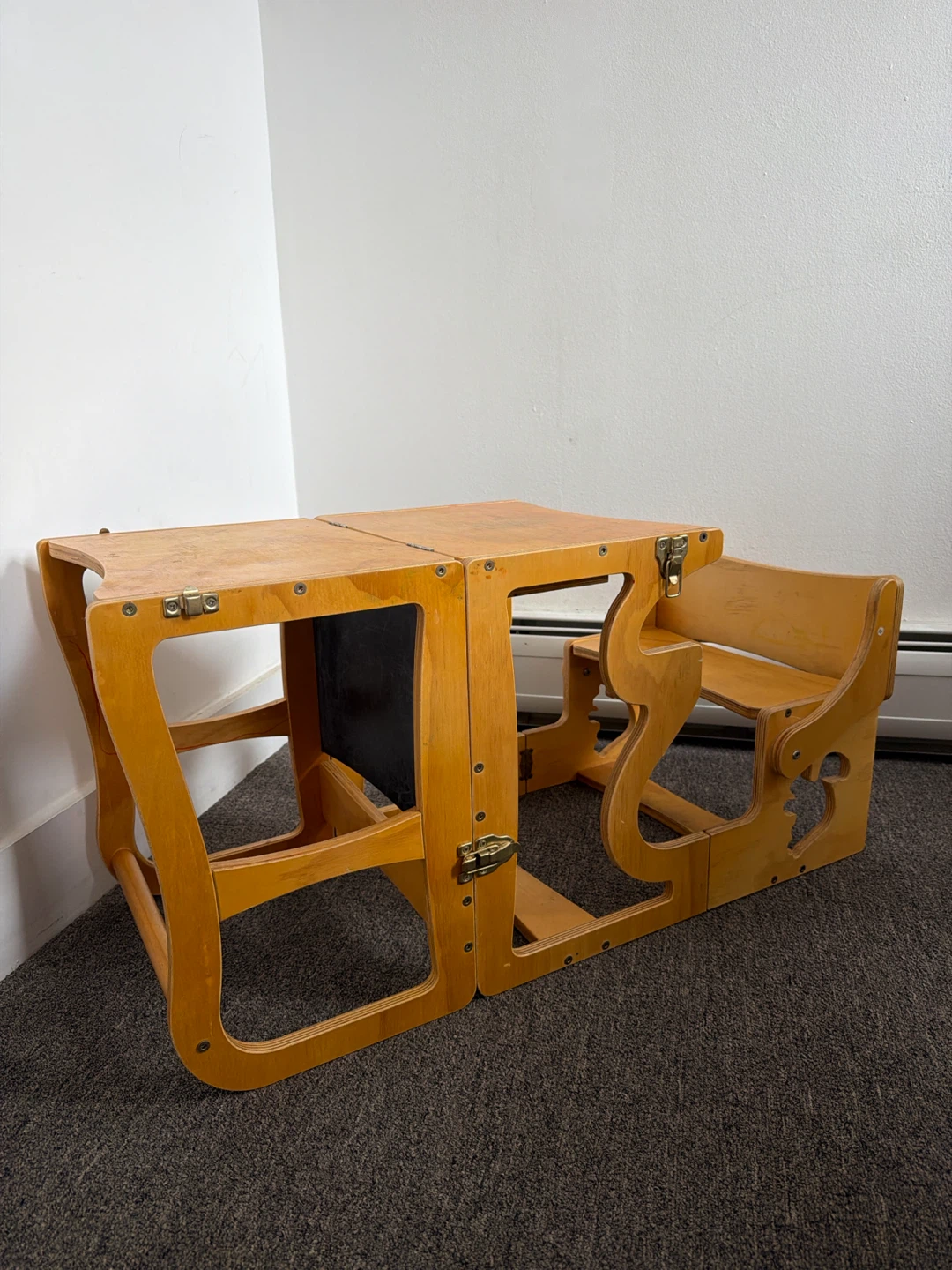 Convertible Children's Learning Tower and Desk