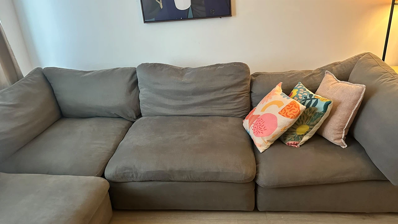 4-Piece Modular Grey Sectional: Super Plush, Rearrangeable - photo 3