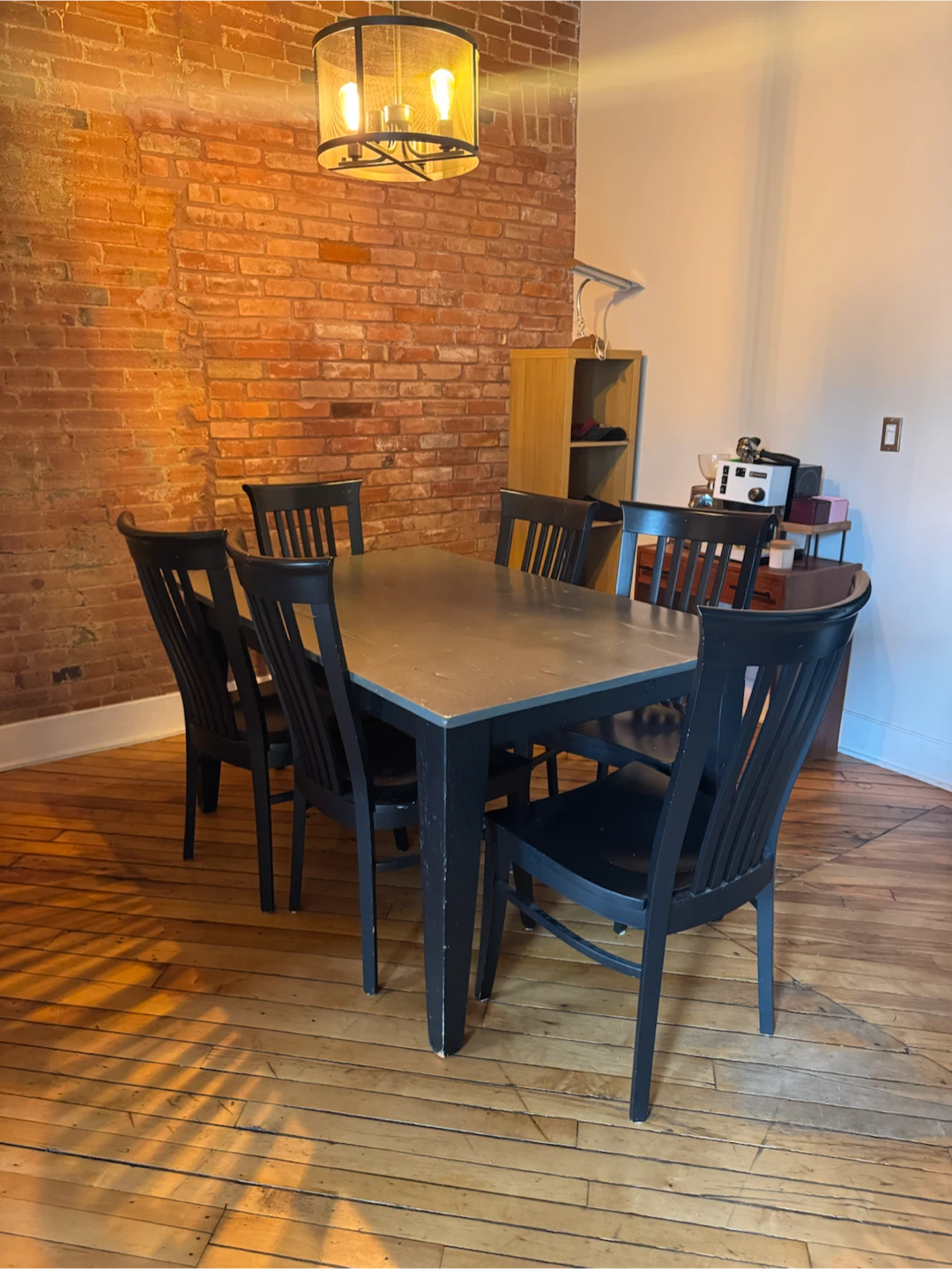 Century Pine Dining table and 6 chairs set