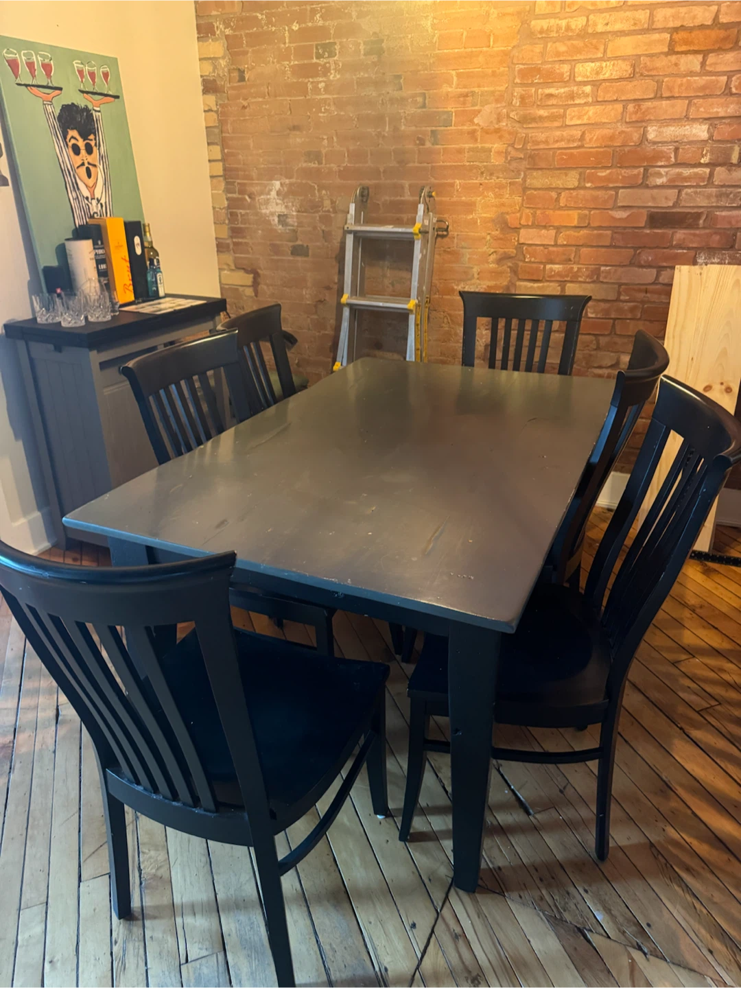 Century Pine Dining table and 6 chairs set - photo 2