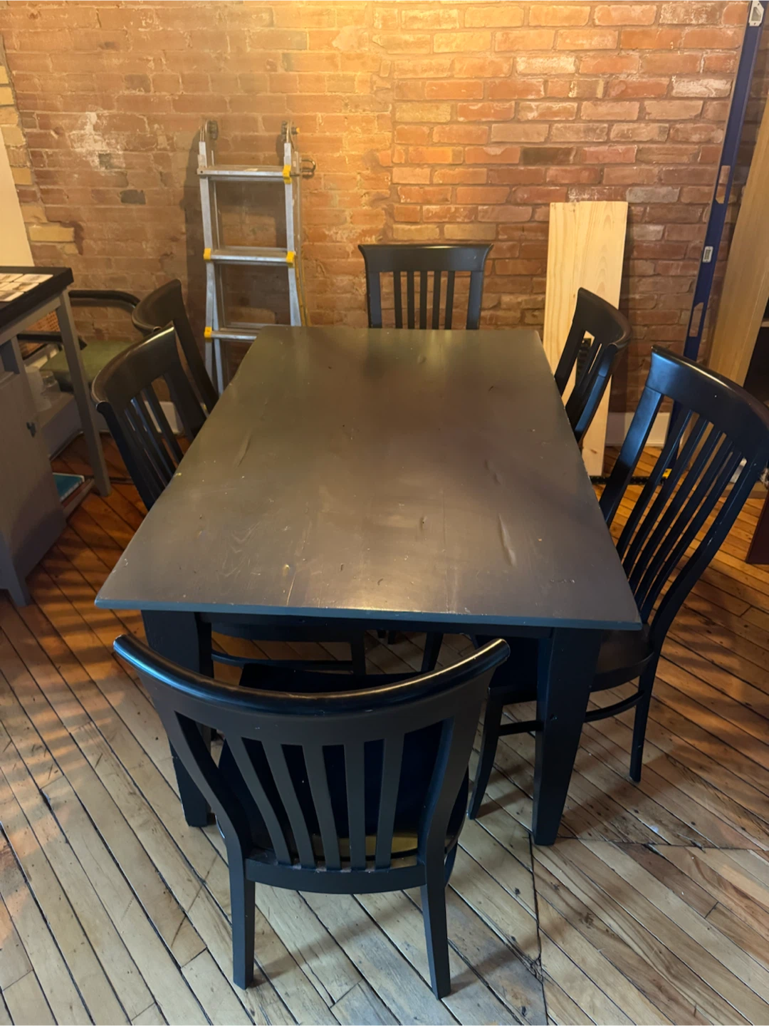 Century Pine Dining table and 6 chairs set - photo 3