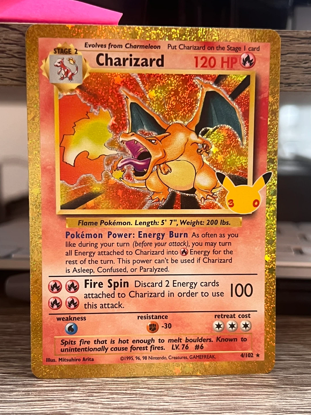 Charizard 30th Anniversary Pokemon Card - photo 3