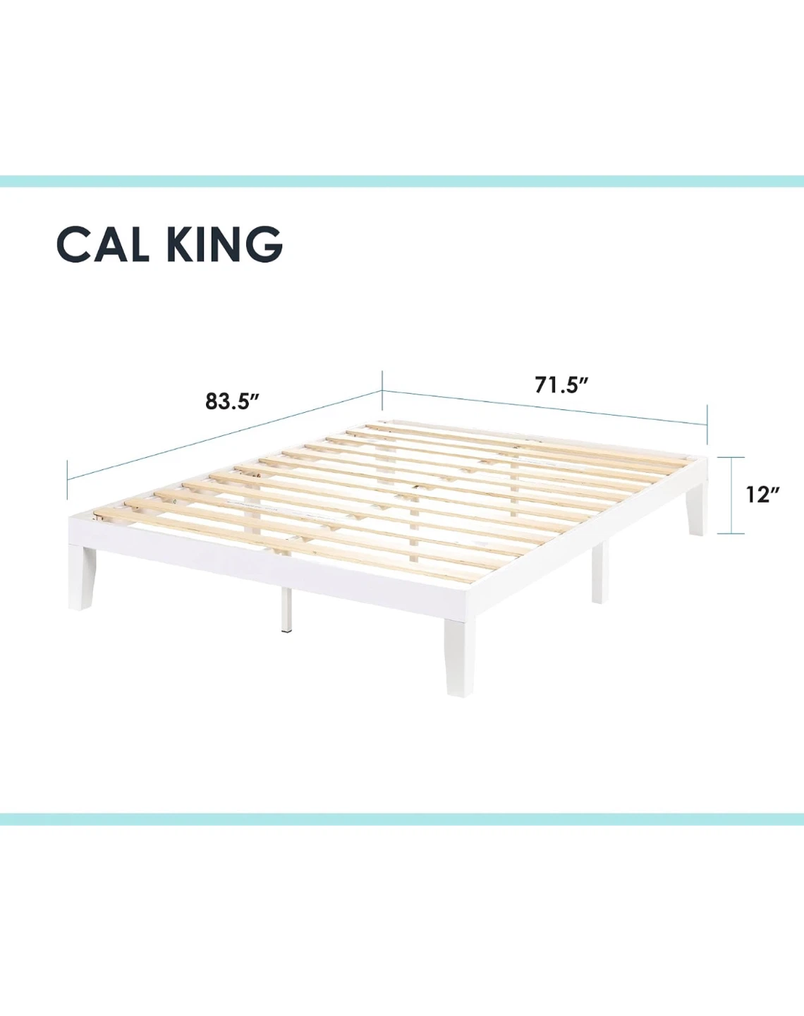 12-inch California King Bed Frame