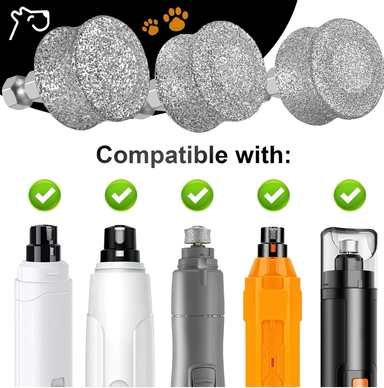 IREDOON Dog Nail Grinder Replacement Heads - Pack of 6 - New - photo 2
