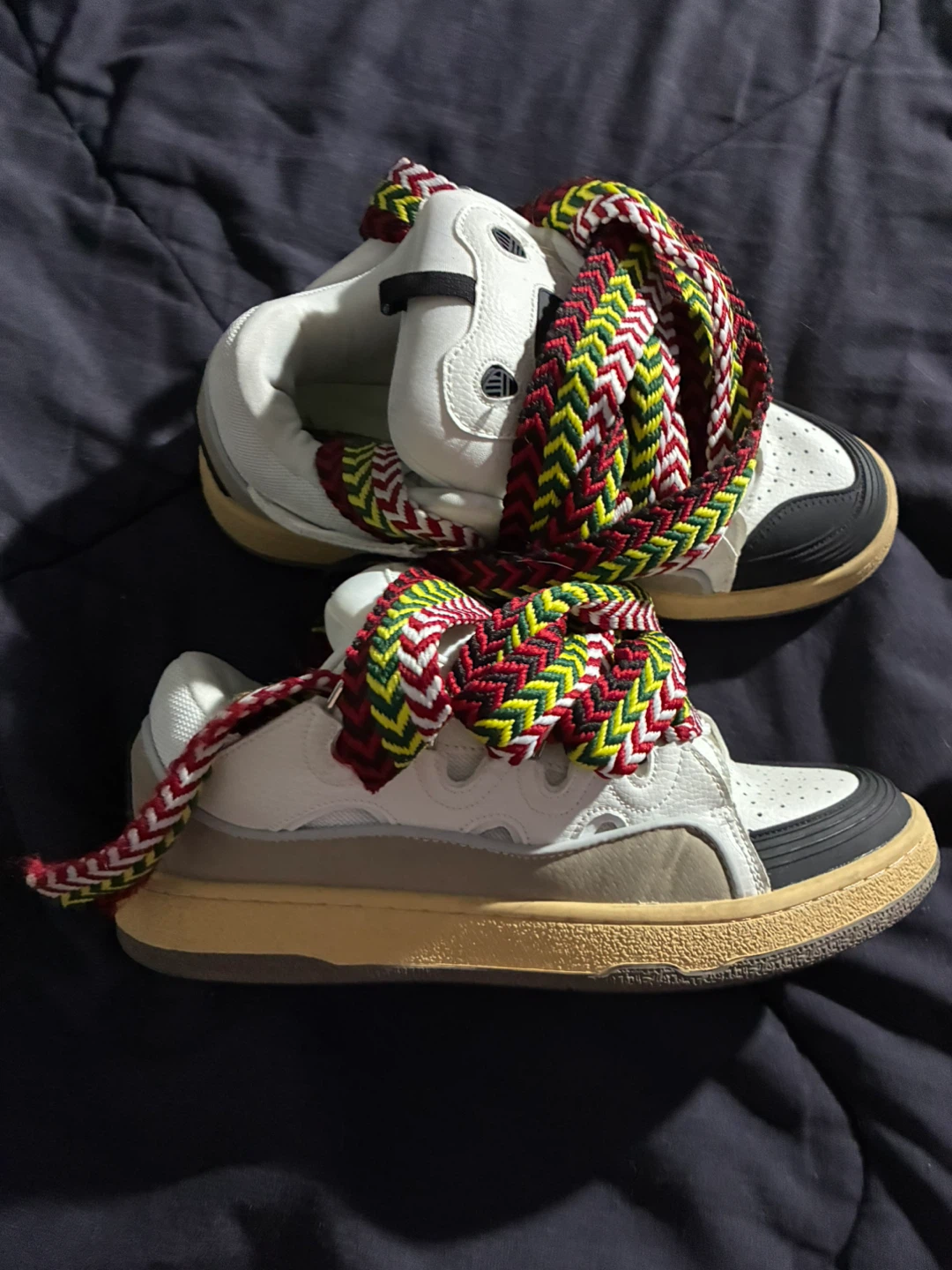 Low-Top Sneakers with Patterned Laces