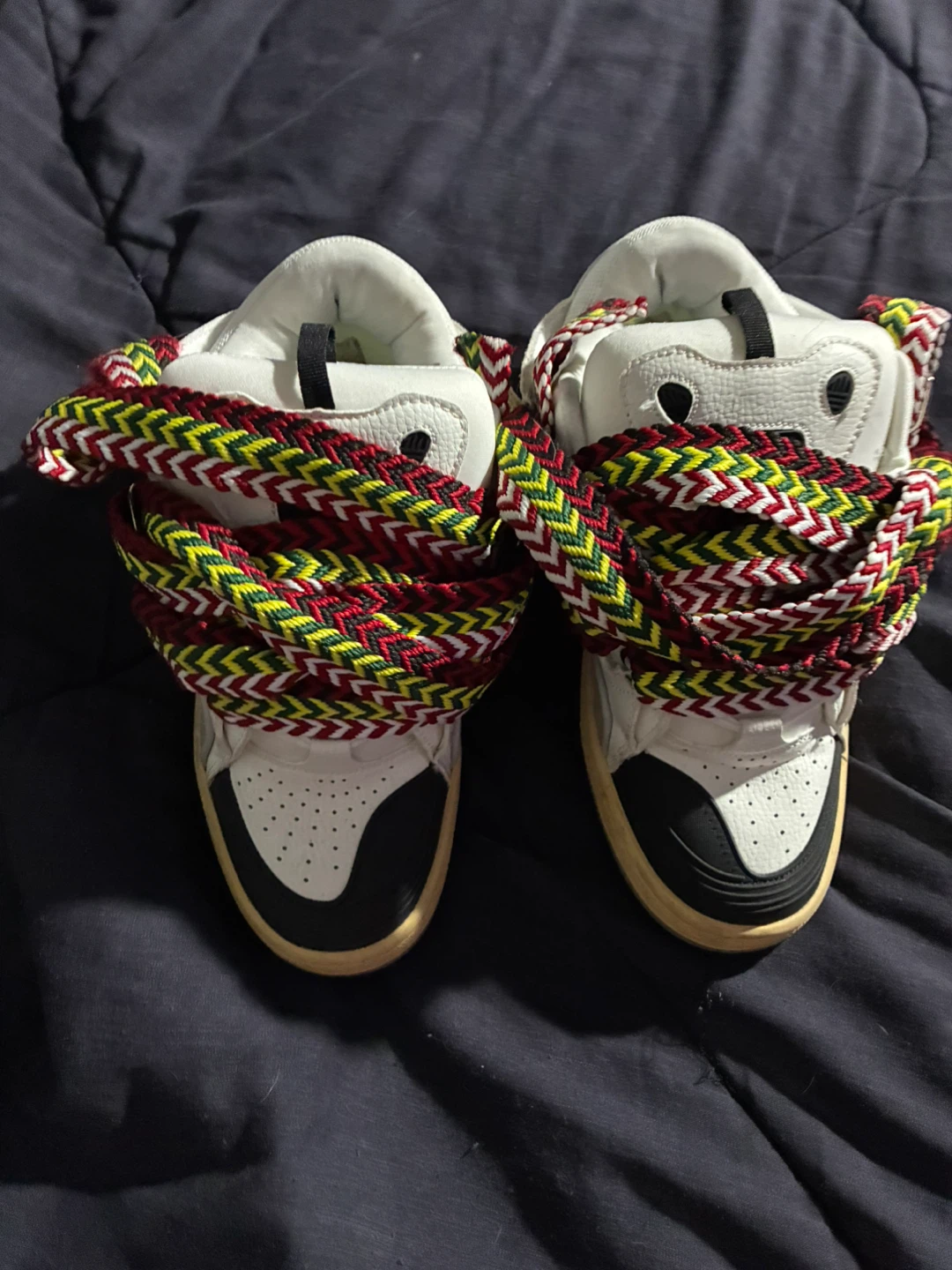 Low-Top Sneakers with Patterned Laces - photo 2