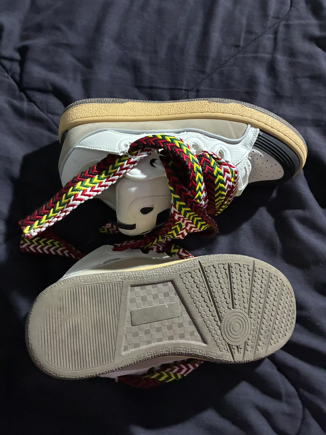 Low-Top Sneakers with Patterned Laces - photo 3