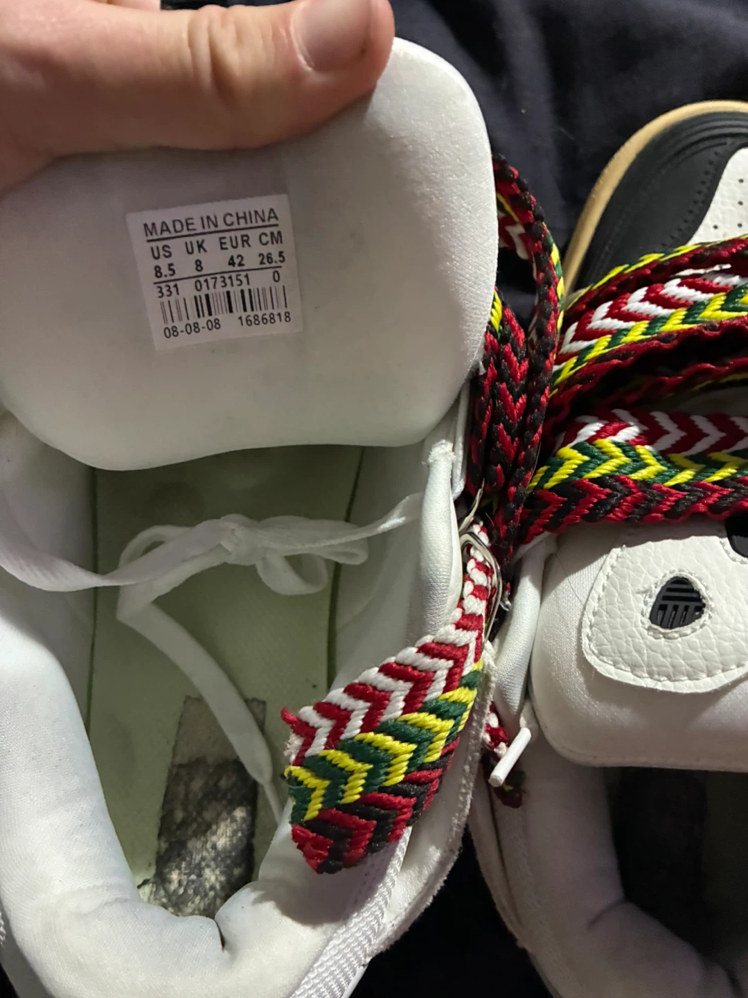 Low-Top Sneakers with Patterned Laces - photo 4