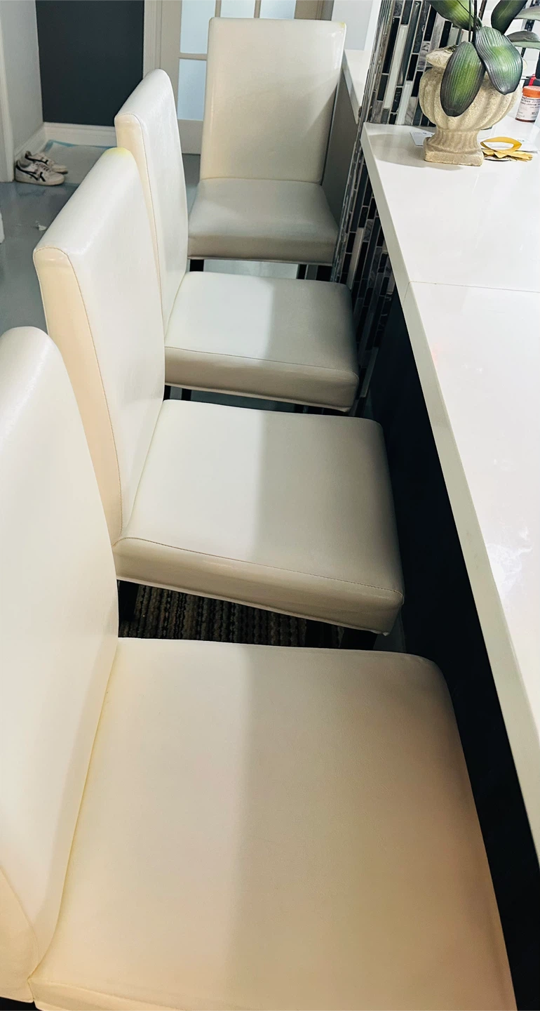 Set of 4 white bar stools - photo 2