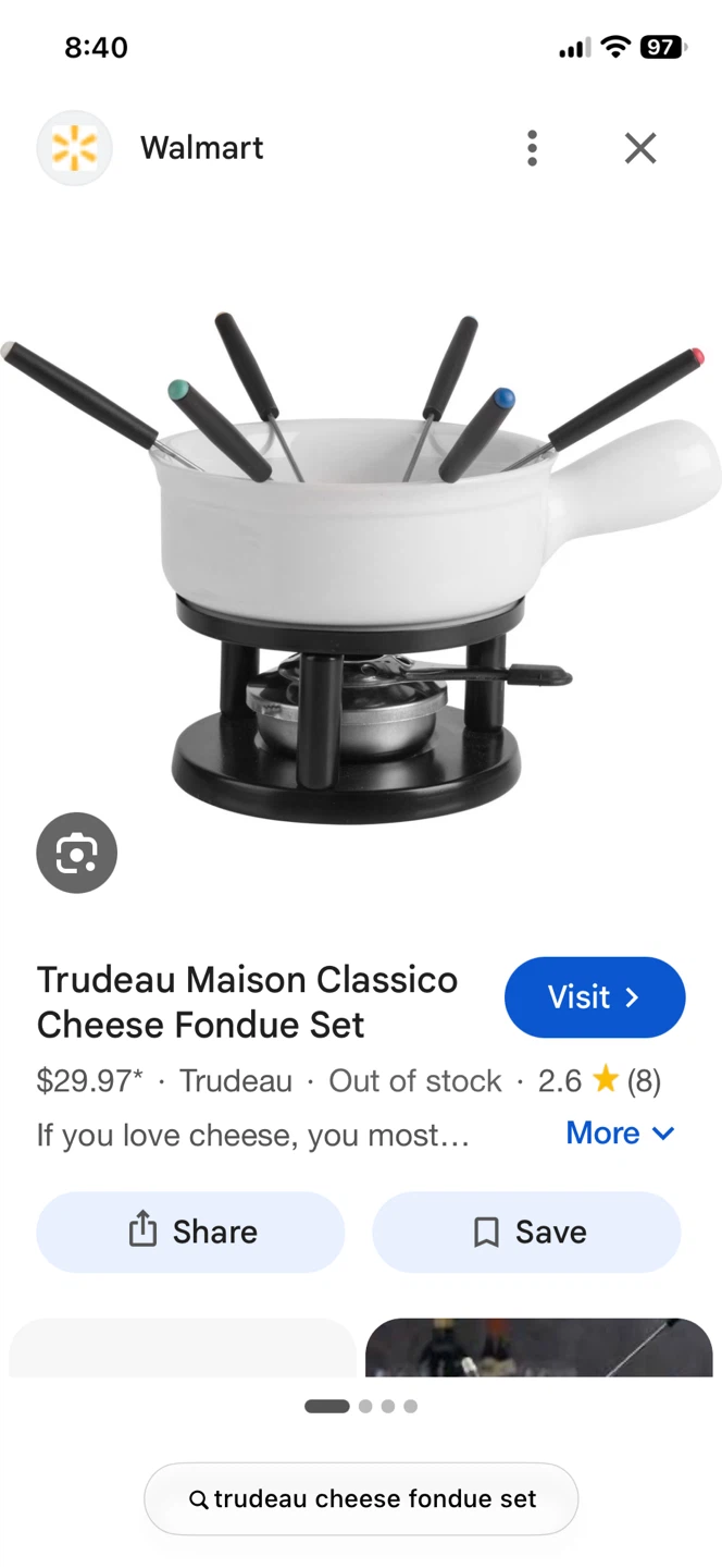 Trudeau Maison Classico Cheese Fondue Set - photo 4