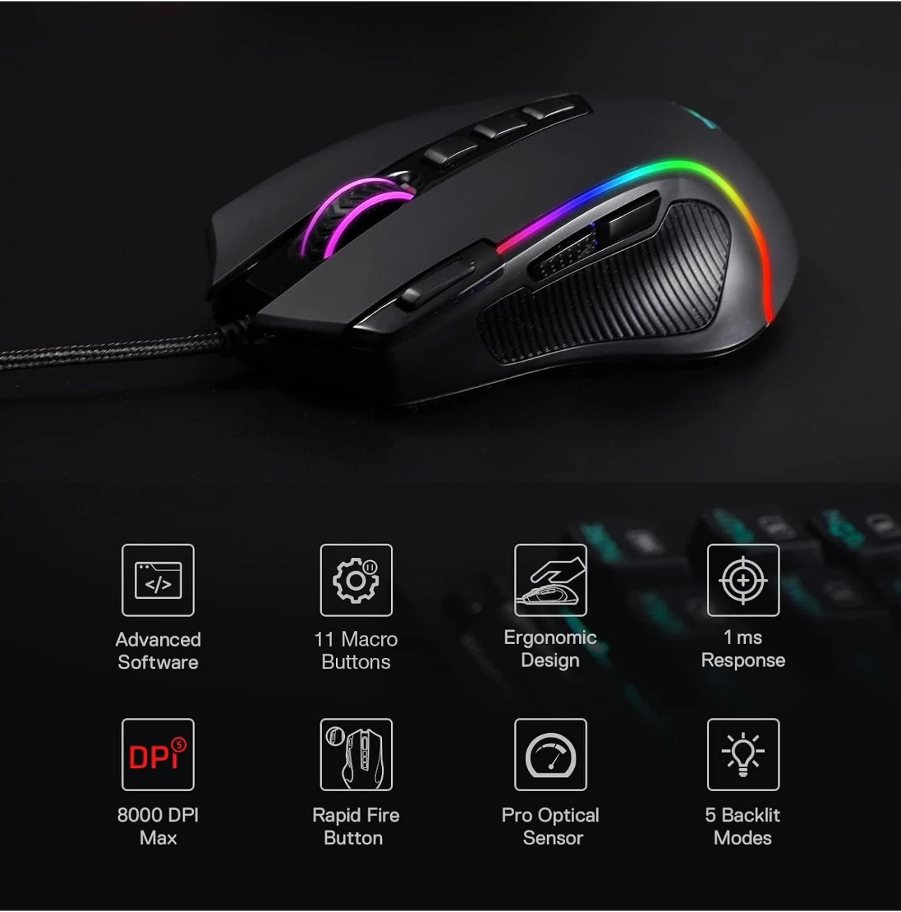 AULA H108 Wireless Keyboard and Wired Mouse Combo - photo 3