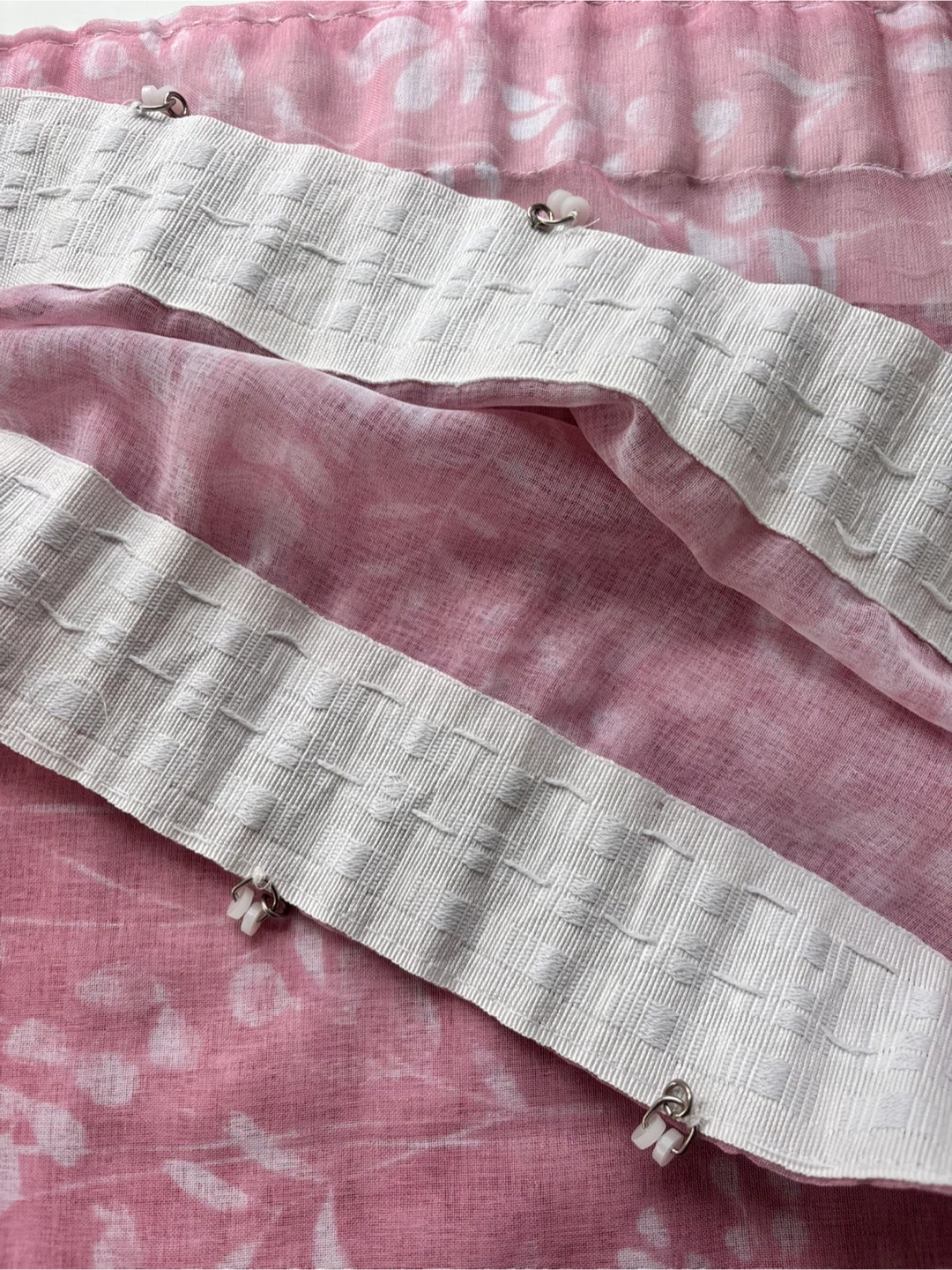 Pink Floral Patterned Curtain - photo 2