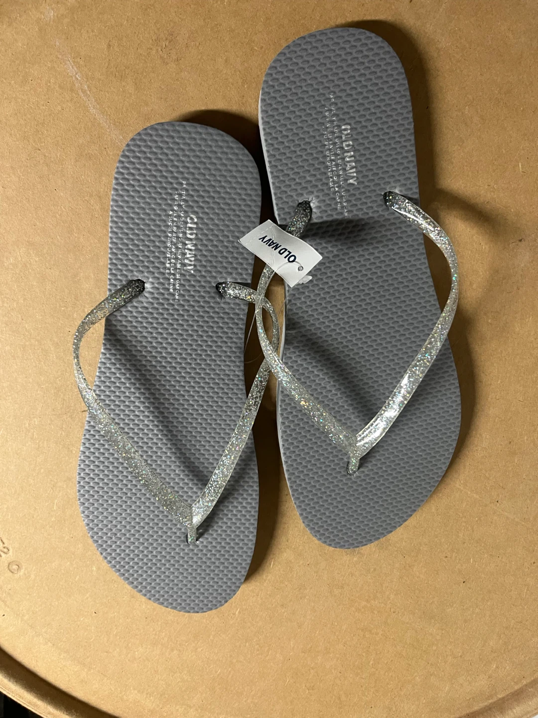 Old Navy Glitter Flip Flops Size 10 brand new