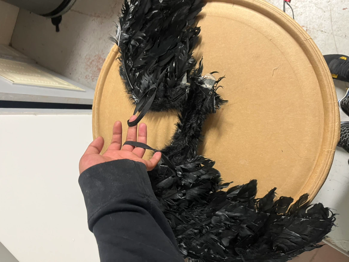 Black Feather Wings Costume Accessory