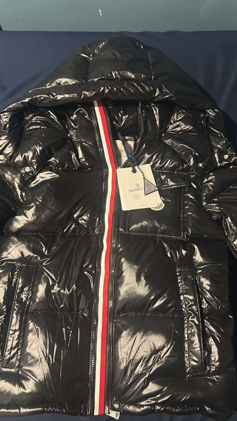 Moncler Black Puffer Jacket with Hood