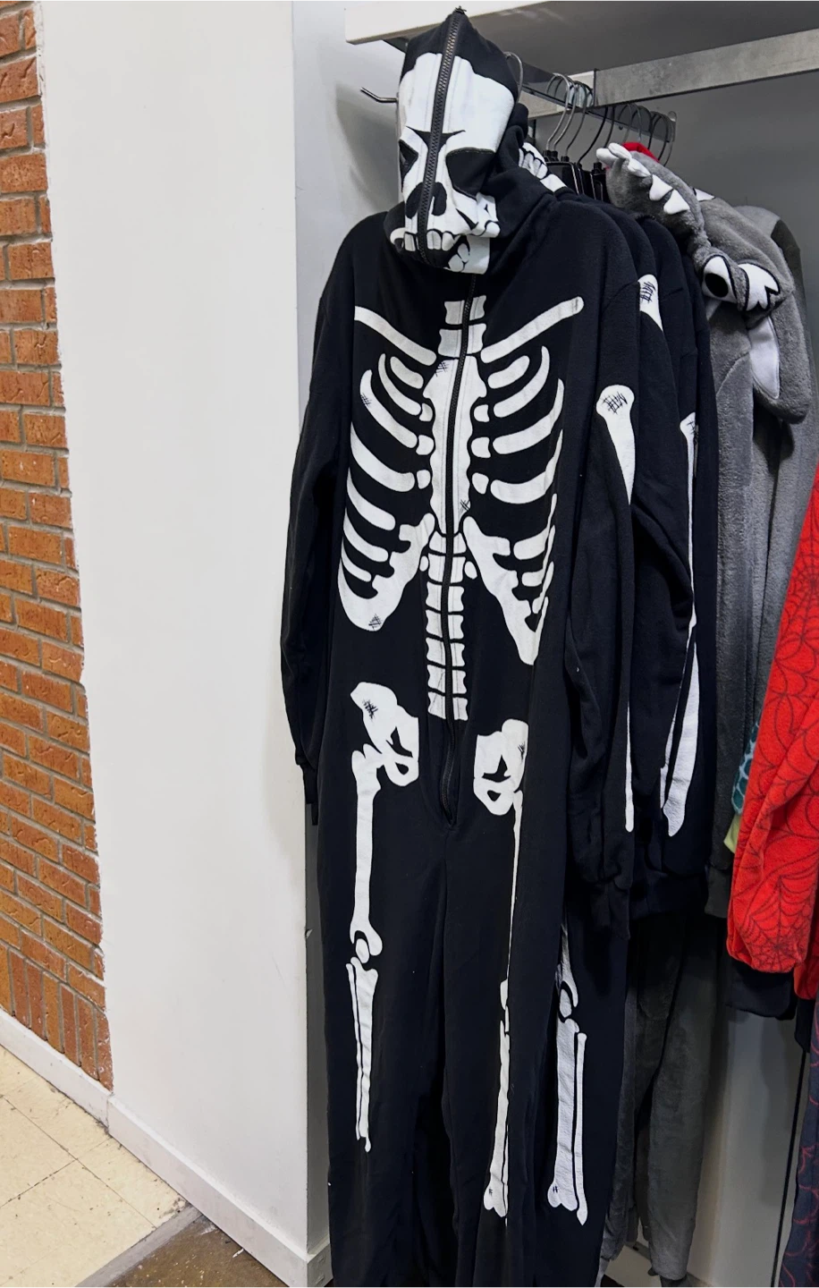 Black Skeleton Onesie Costume