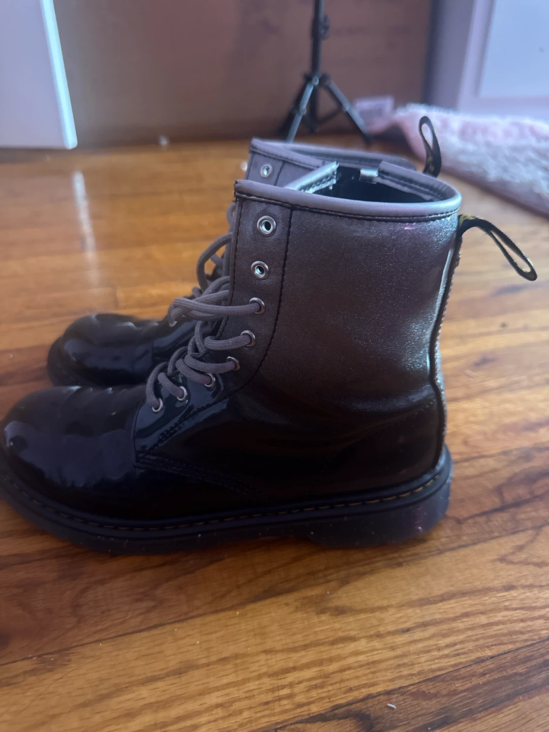 Dr. Martens Metallic Glitter Lace-Up Boots - photo 2