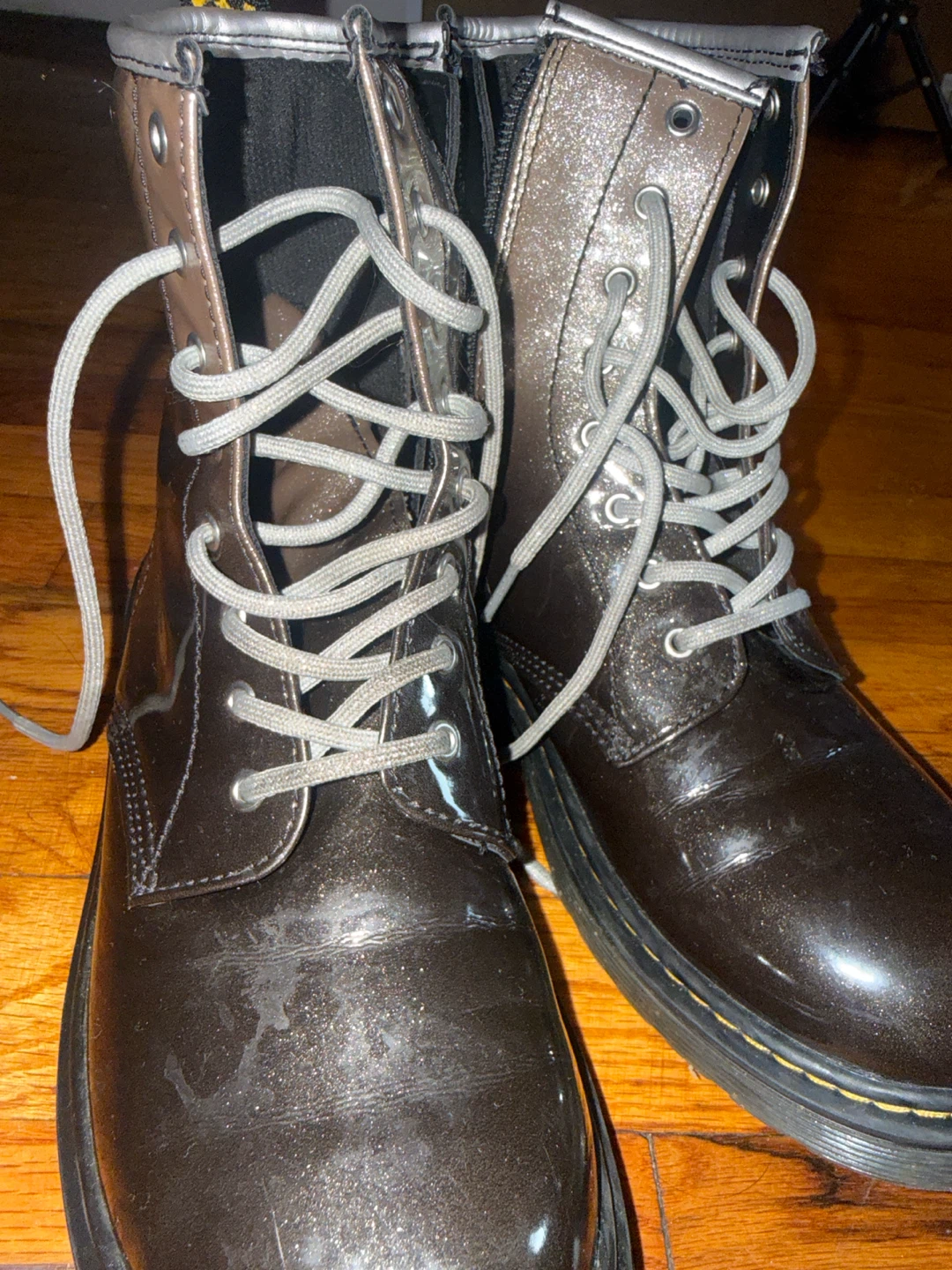 Dr. Martens Metallic Glitter Lace-Up Boots - photo 4