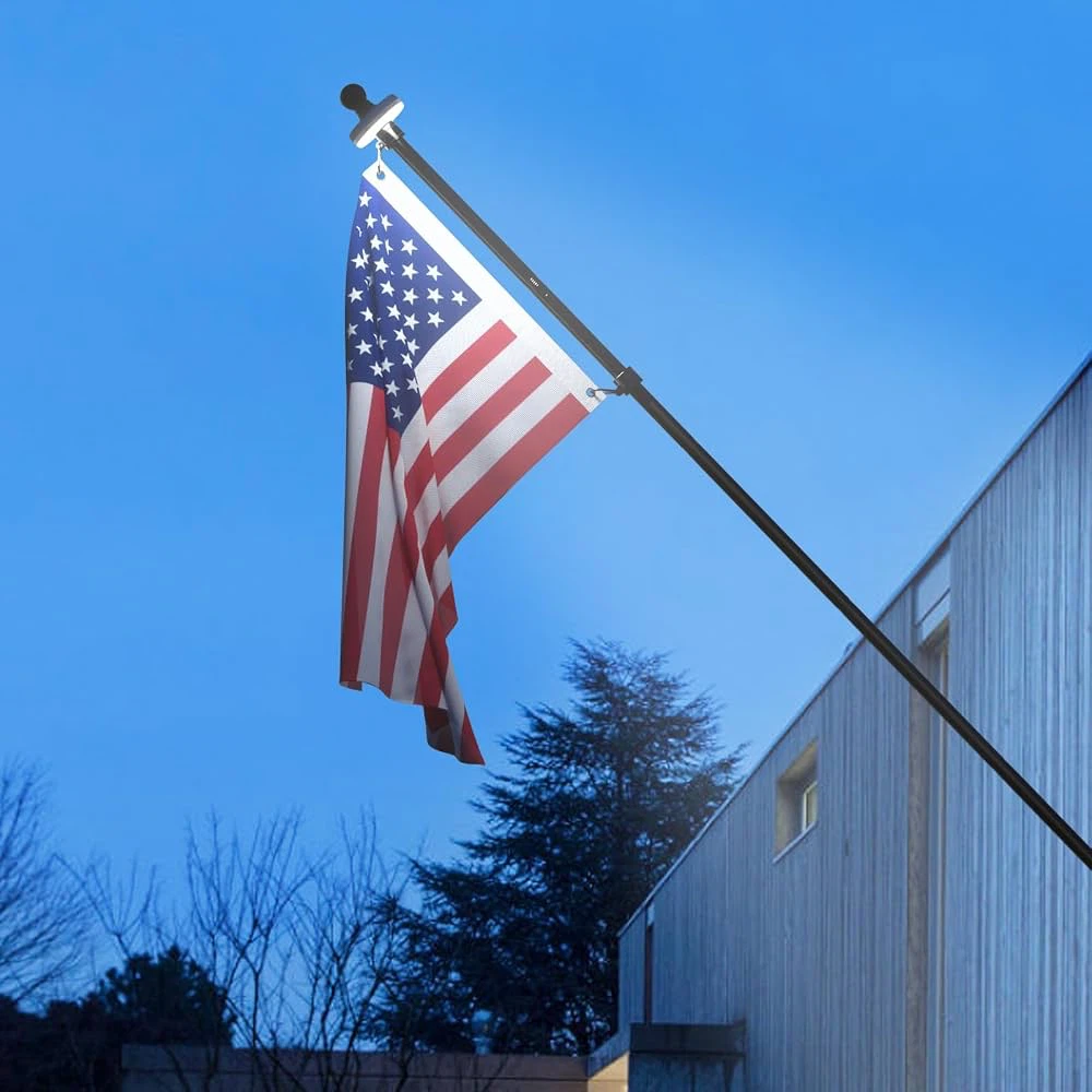 ZMTECH 5FT Flag Pole Kit with Solar Light - American - new