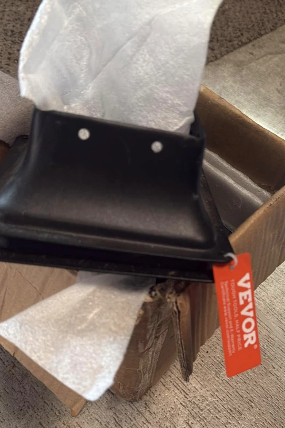 10 pcs VEVOR Black Metal Post Base