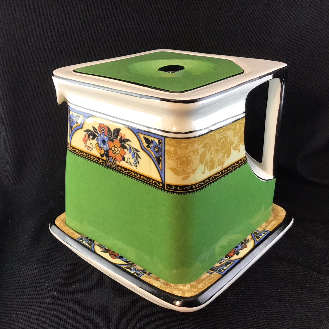 Antique 1920s The Cube Teapot and Stand