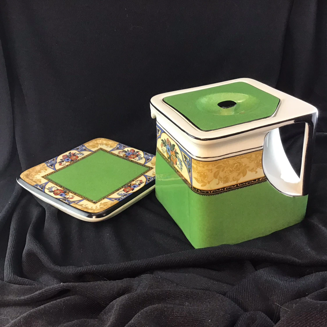 Antique 1920s The Cube Teapot and Stand - photo 2