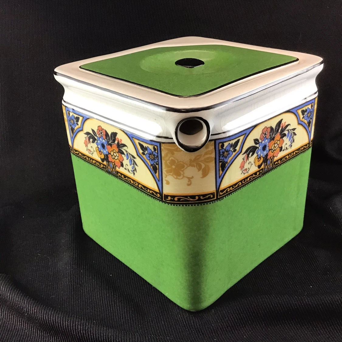 Antique 1920s The Cube Teapot and Stand - photo 4