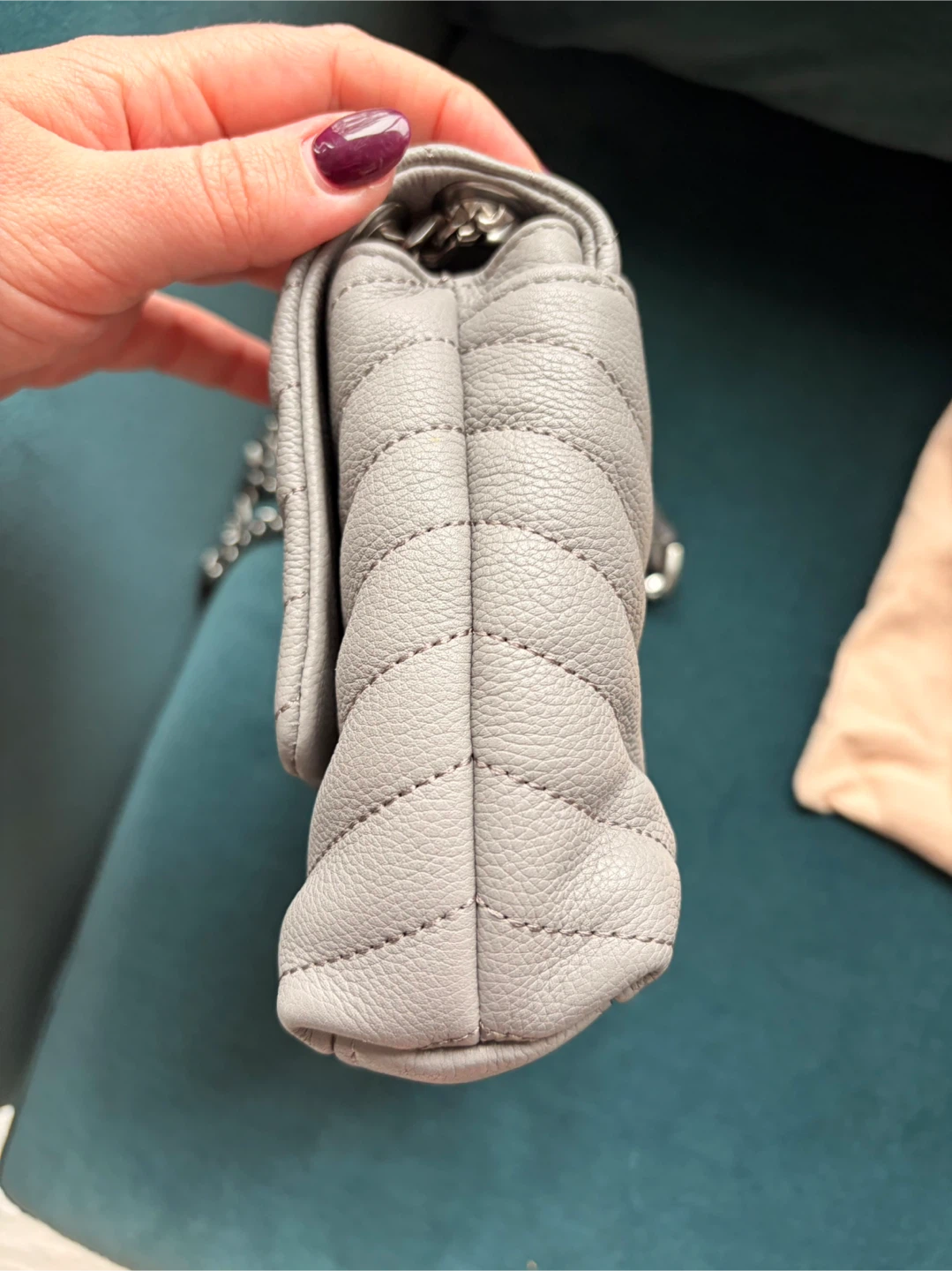 Grey leather Rebecca Minkoff Small Edie Crossbody Bag - photo 2