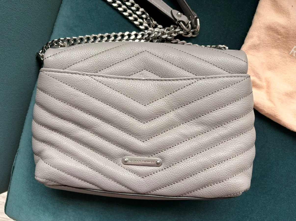 Grey leather Rebecca Minkoff Small Edie Crossbody Bag - photo 3