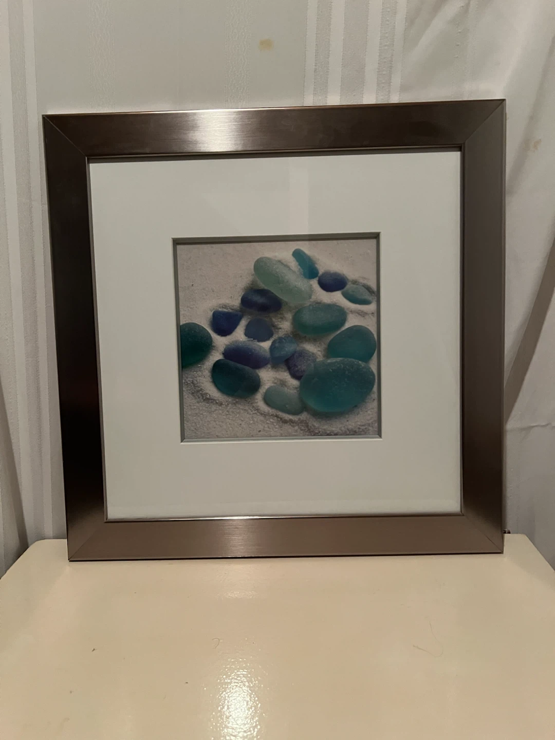 Framed Sea Glass Wall Art