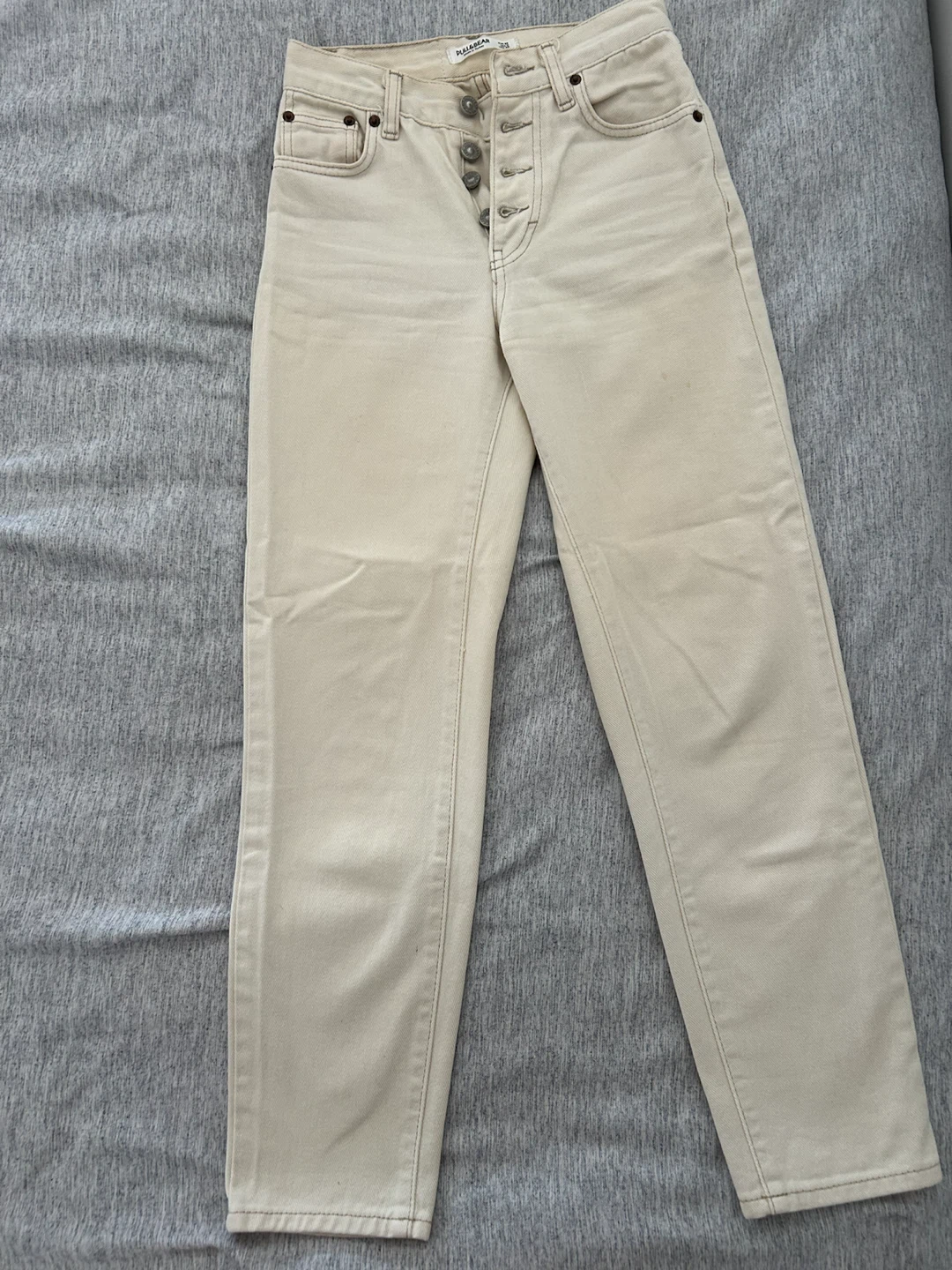 Pull&Bear Cream Denim Jeans