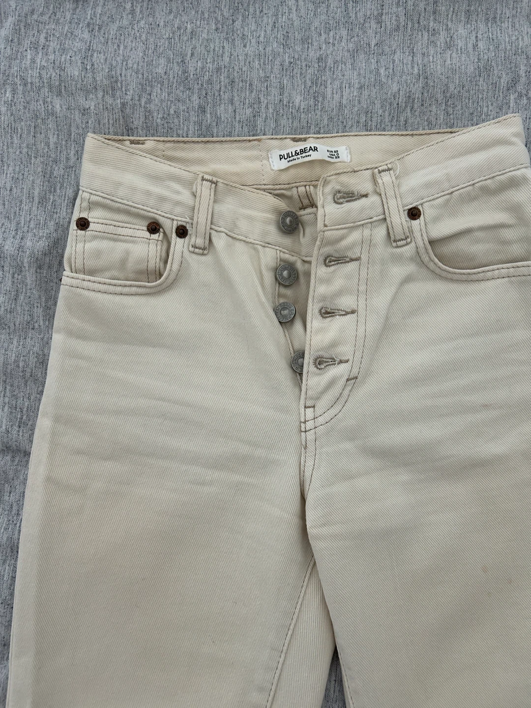 Pull&Bear Cream Denim Jeans - photo 2