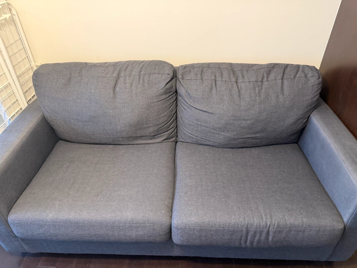 Grey 2-Seater Sofa / Loveseat - photo 2
