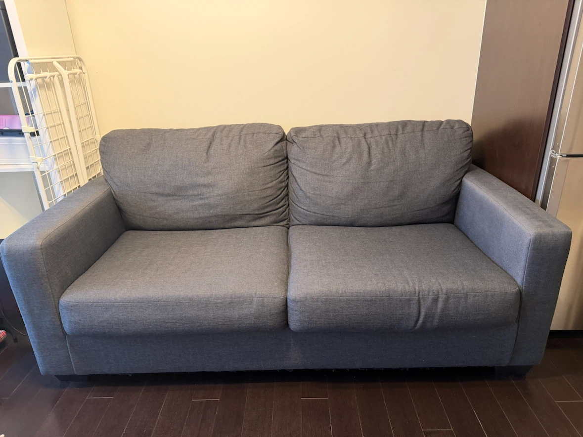 Grey 2-Seater Sofa / Loveseat - photo 3
